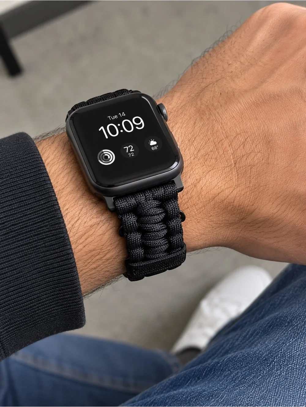 Bandletic Black Survivalist Paracord Apple Watch Band